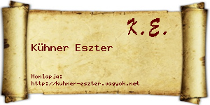 Kühner Eszter névjegykártya