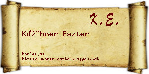 Kühner Eszter névjegykártya