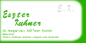 eszter kuhner business card